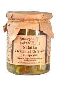 Sałatka z Kiszonych Ogórków z Papryką - 540ml/500g